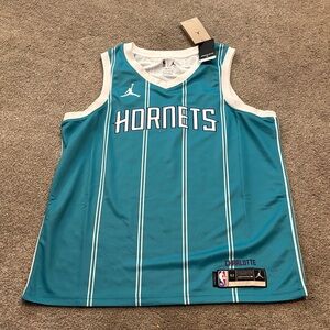 Nike Teal and White Hornets Jersey